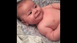 Baby laughing