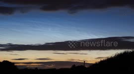 Cool time-lapse footage of noctilucent clouds over Northern Ireland