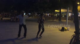 Barcelona salsa dancers