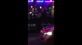 Extremely drunk man gets thrown out of a Bar in bangkok and then decides to slap the doorman.