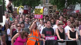 Protest against THERESA MAY outside Downing Street, London, UK