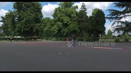 Drone View of Cricket play Southall UK