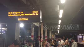Thameslink delays as people wait patiently