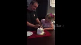 Sweet daughter finding out she is going to have a baby sister