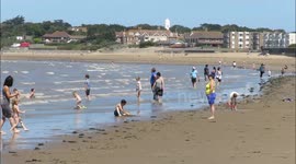 Summer busy beach