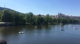 Prague hot day
