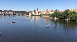 Prague hot day
