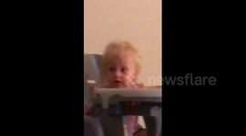 Man's hip hop dance moves leave baby aghast