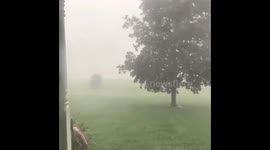 Severe weather with thunder, rain, wind and hail