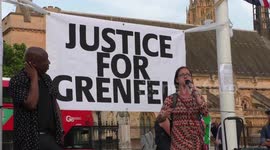 Grenfell Memorial at Parliament Square, London, UK