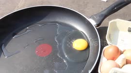 YouTuber tries to fry an egg in Piccadilly Circus