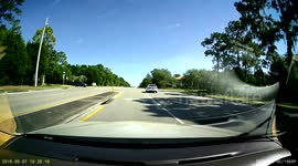 Driver nearly causes accident.