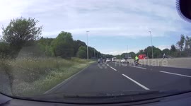 Impatient scooter rider close call