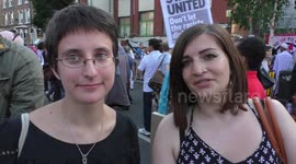 Abigail & Andrea speaks of the toxic media at the Vigil say No To Islamophobia