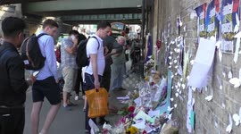 Finsbury Park: People bring floral tributes to Finsbury Park attack scene in London