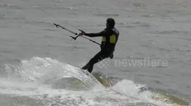Lachine Canal QC Canada Kite Surfing