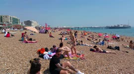 Brighton Beach Hottest Day 4K raw footage 1 of 5