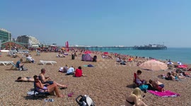 Brighton Beach Hottest Day 4K raw footage 3 of 5