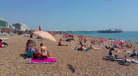 Brighton Beach Hottest Day 4K raw footage 4 of 5