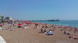Brighton Beach Hottest Day 4K raw footage 5 of 5