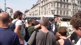 Anger breaks out at Grenfell Tower fire protest