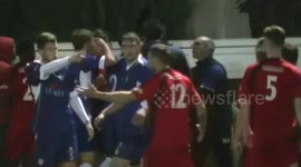Mass player brawl involving all 22 players AND coaching staff in Northern Premier League lasts FIVE minutes