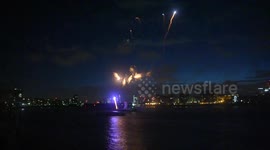 Fireworks to celebrate the opening night of the Greenwich and Docklands International Festival