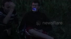 Man recreates rally car noise with empty drink can