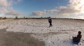 A world class face plant on ice