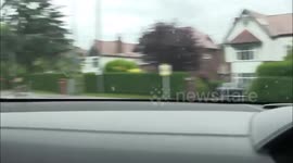 Mercedes Benz E63 AMG Driving Recklessly Through UK Town.