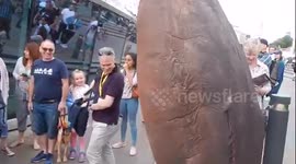 Giant Body Parts Invade Greenwich