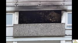 Meriden Tower Block Burnt High Rise Flat in Garston UK