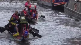 Capsized Boat At Birmingham Dragonboat Race