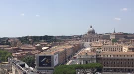 Views of Rome. Ending on the Vatican