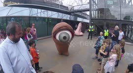 Giant body Parts Invade Greenwich Fair