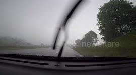 Intense hail storm in Ontario, Canada