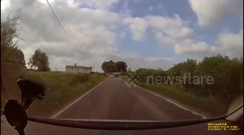 Audi TT Almost Completely Loses Control Speeding Round Corner