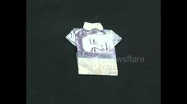 How to fold a £20 bank note into a shirt