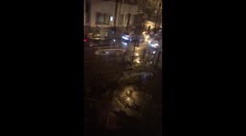 Cars jump red lights in London's Hackney