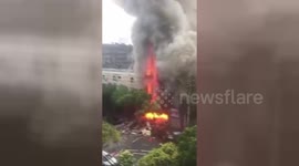 Gas explosion in shop injures two