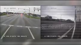 Truck Fails to Yield to Fire Engine Resulting in Collision (Multicam)