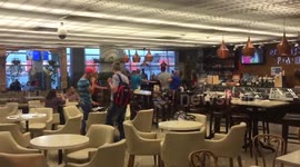 Fight in airport in Russia
