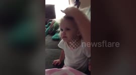 A toddler has permanent bedhead thanks to a rare condition