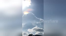 Multi-coloured cloud appears in southern China