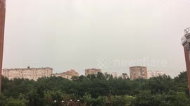 Lightning over Moscow, Russia