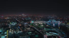 Canary Wharf from the Sky Garden - London Timelapse 8k