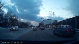 Red light running accident