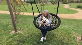 Oscar and Paddy enjoy the play park.