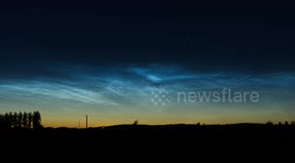 Beautiful noctilucent cloud display in Northern Ireland