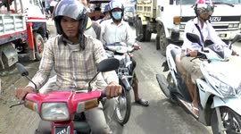 Cambodian traffic chaos